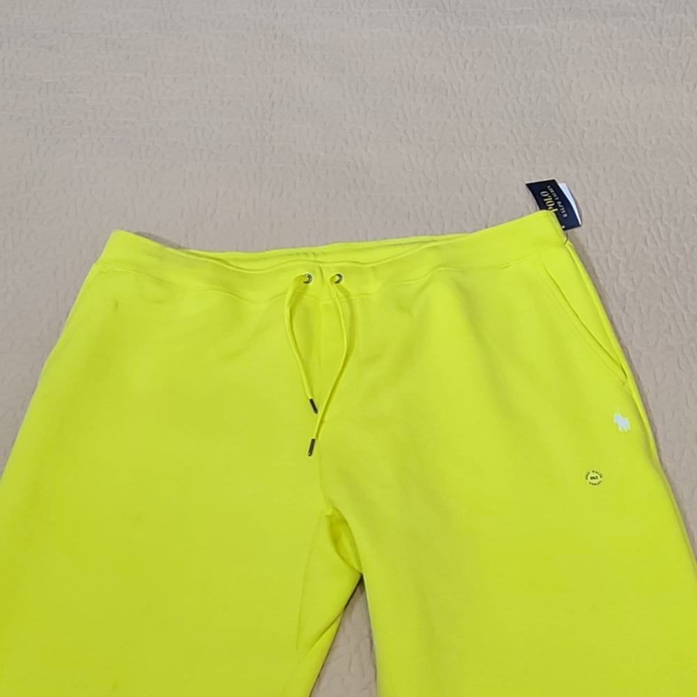 Ralph Lauren Polo Neon embroidered logo double knit jogger sweatpants size 2XLT - Picture 4 of 11